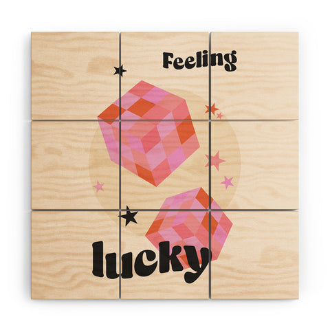 Cocoon Design Feeling Lucky Funky Groovy Wood Wall Mural