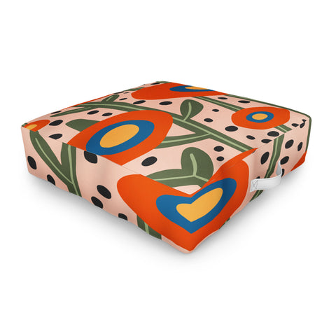 Cocoon Design Flower Market Amsterdam Abstract Outdoor Floor Cushion