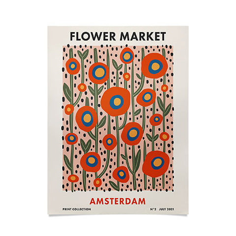Cocoon Design Flower Market Amsterdam Abstract Poster