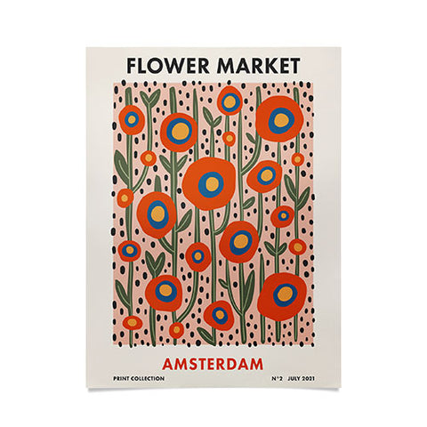 Cocoon Design Flower Market Amsterdam Abstract Poster