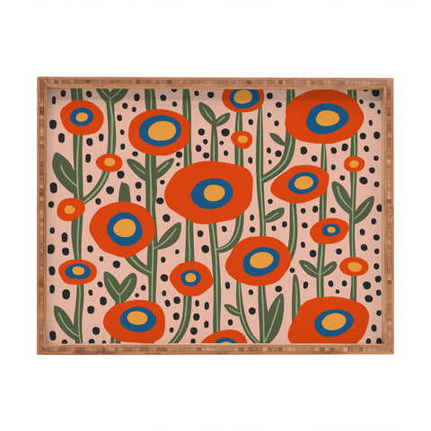Cocoon Design Flower Market Amsterdam Abstract Rectangular Tray