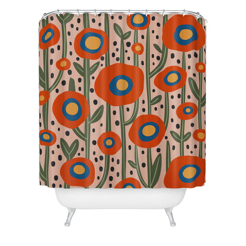 Cocoon Design Flower Market Amsterdam Abstract Shower Curtain