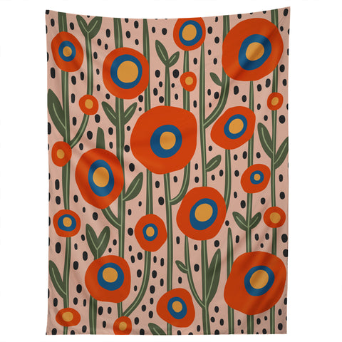 Cocoon Design Flower Market Amsterdam Abstract Tapestry