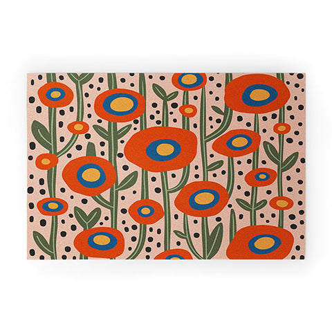 Cocoon Design Flower Market Amsterdam Abstract Welcome Mat