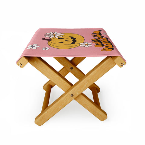 Cocoon Design Hello Pumpkin Retro Pink Folding Stool