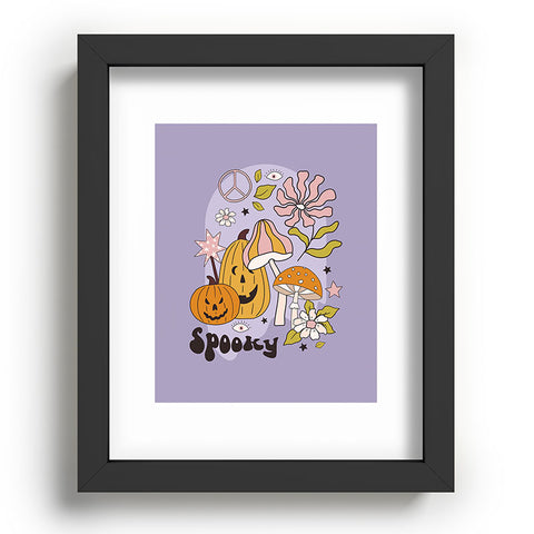 Cocoon Design Hippie Groovy Halloween Print Recessed Framing Rectangle