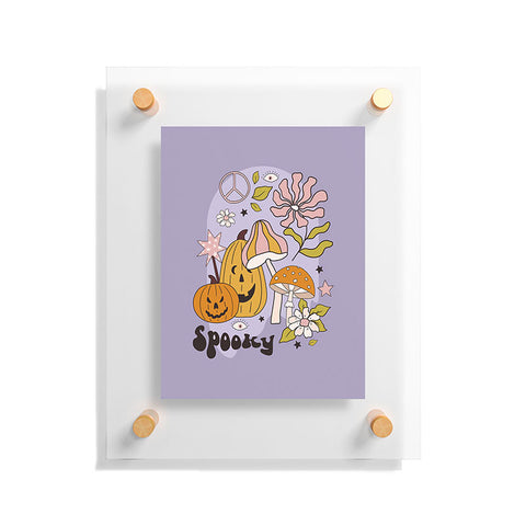 Cocoon Design Hippie Groovy Halloween Print Floating Acrylic Print