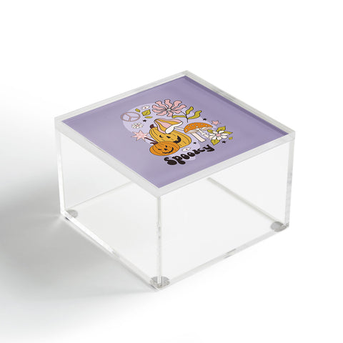 Cocoon Design Hippie Groovy Halloween Print Acrylic Box