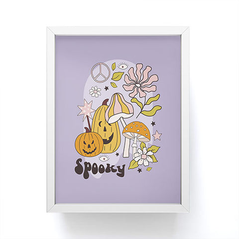 Cocoon Design Hippie Groovy Halloween Print Framed Mini Art Print