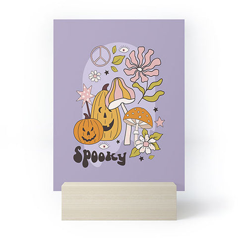Cocoon Design Hippie Groovy Halloween Print Mini Art Print
