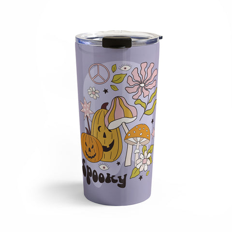 Cocoon Design Hippie Groovy Halloween Print Travel Mug