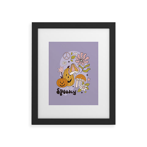 Cocoon Design Hippie Groovy Halloween Print Framed Art Print