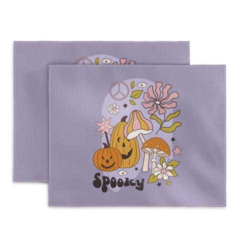 Cocoon Design Hippie Groovy Halloween Print Placemat