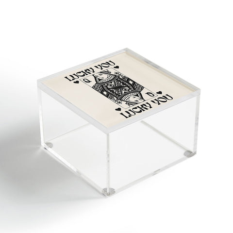 Cocoon Design Lucky you Queen of Hearts Black Acrylic Box