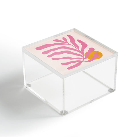 Cocoon Design Matisse Cut Out Pink Leaf Acrylic Box