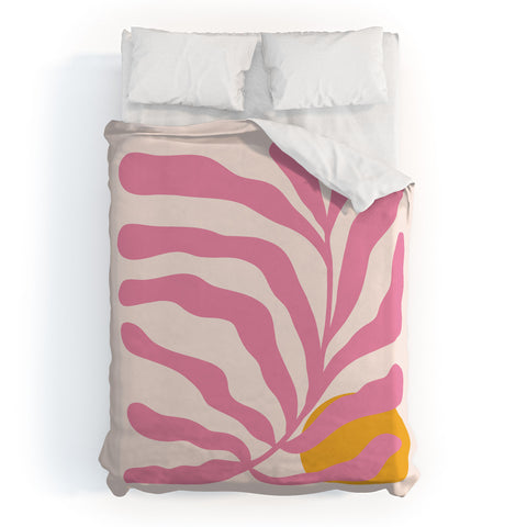 Cocoon Design Matisse Cut Out Pink Leaf Duvet Cover