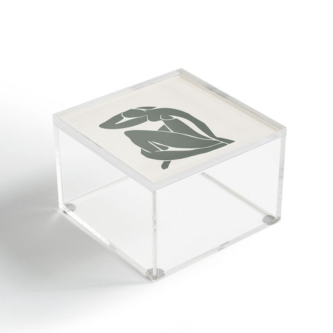 Cocoon Design Matisse Woman Nude Sage Green Acrylic Box