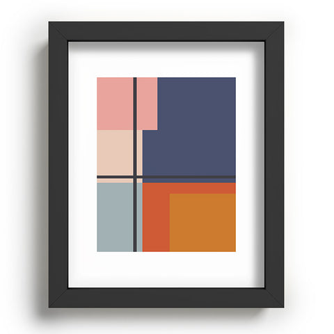 Cocoon Design Mid Century Modern Retro Color Recessed Framing Rectangle