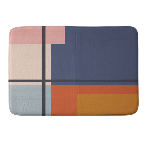 Cocoon Design Mid Century Modern Retro Color Memory Foam Bath Mat