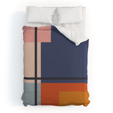 Cocoon Design Mid Century Modern Retro Color Duvet Cover