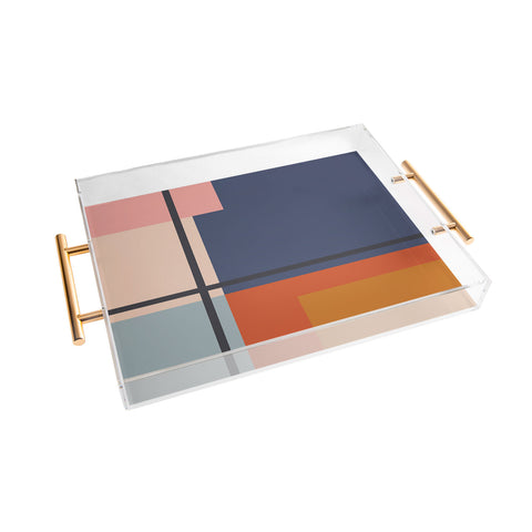 Cocoon Design Mid Century Modern Retro Color Acrylic Tray
