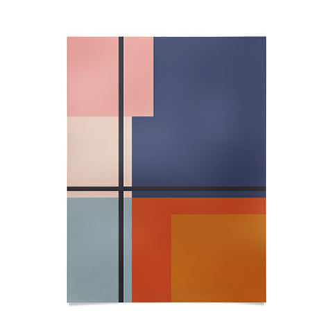 Cocoon Design Mid Century Modern Retro Color Poster