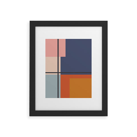 Cocoon Design Mid Century Modern Retro Color Framed Art Print