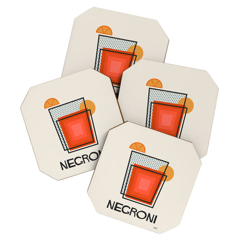 Cocoon Design Negroni Minimalist Mid Century Coaster Set