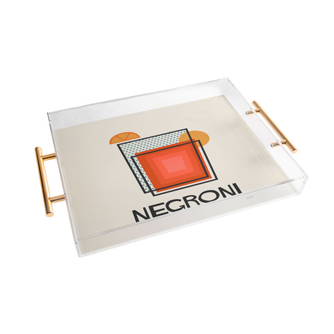 Cocoon Design Negroni Minimalist Mid Century Acrylic Tray