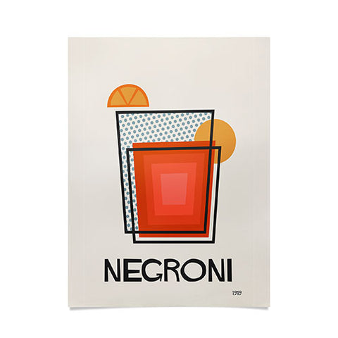 Cocoon Design Negroni Minimalist Mid Century Poster