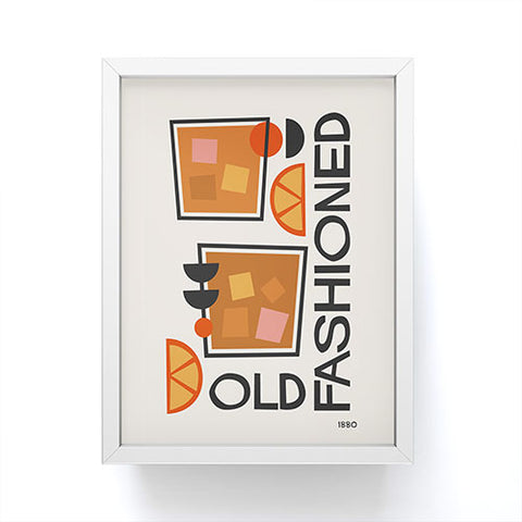 Cocoon Design Old Fashioned Cocktail Minimal Framed Mini Art Print