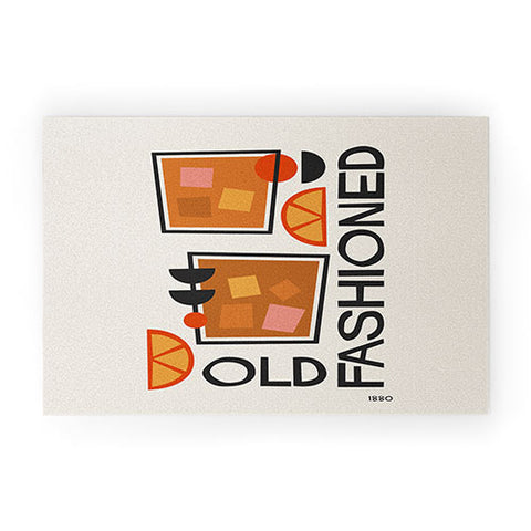 Cocoon Design Old Fashioned Cocktail Minimal Welcome Mat