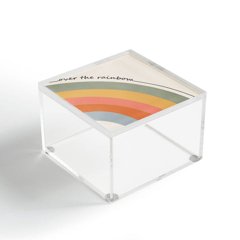 Cocoon Design Retro Boho Rainbow with Quote Acrylic Box