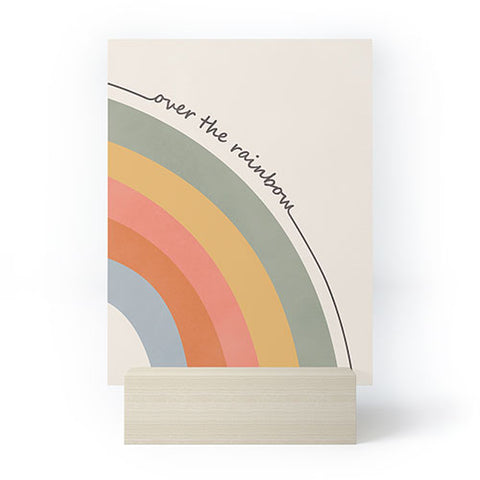 Cocoon Design Retro Boho Rainbow with Quote Mini Art Print