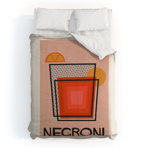 Cocoon Design Retro Cocktail Print Negroni Comforter