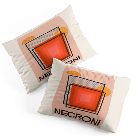 Cocoon Design Retro Cocktail Print Negroni Pillow Shams