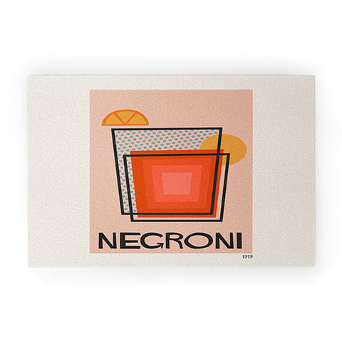 Cocoon Design Retro Cocktail Print Negroni Welcome Mat