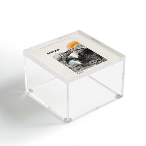 Cocoon Design Retro Travel Poster Arches Acrylic Box