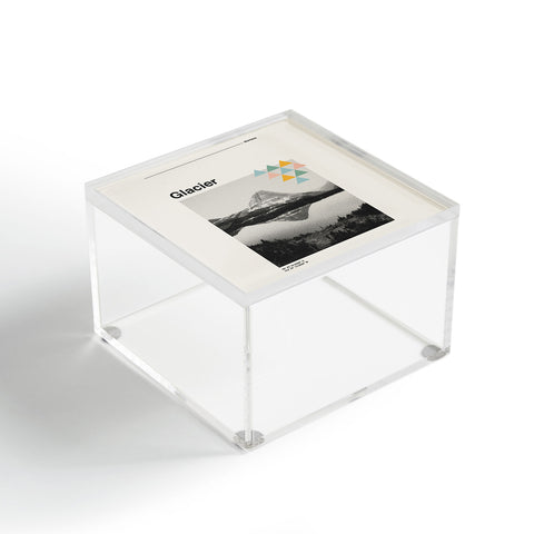 Cocoon Design Retro Travel Poster Glacier Acrylic Box