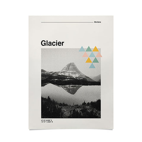 Cocoon Design Retro Travel Poster Glacier Poster