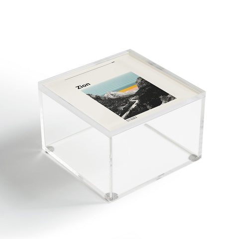 Cocoon Design Retro Travel Poster Zion Acrylic Box