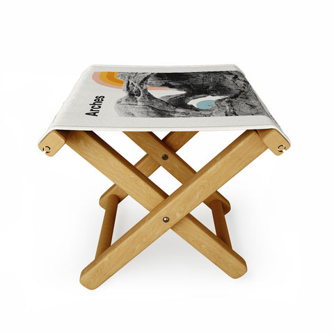 Cocoon Design Retro Travel Poster Zion Folding Stool