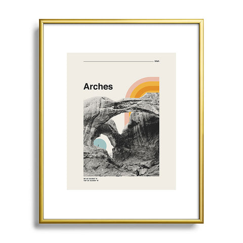 Cocoon Design Retro Travel Poster Zion Metal Framed Art Print