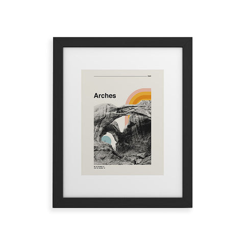 Cocoon Design Retro Travel Poster Zion Framed Art Print
