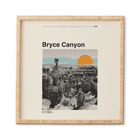 Cocoon Design Retro Traveler Poster Bryce Canyon Framed Wall Art
