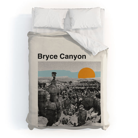 Cocoon Design Retro Traveler Poster Bryce Canyon Duvet Cover