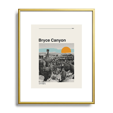 Cocoon Design Retro Traveler Poster Bryce Canyon Metal Framed Art Print