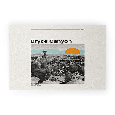 Cocoon Design Retro Traveler Poster Bryce Canyon Welcome Mat