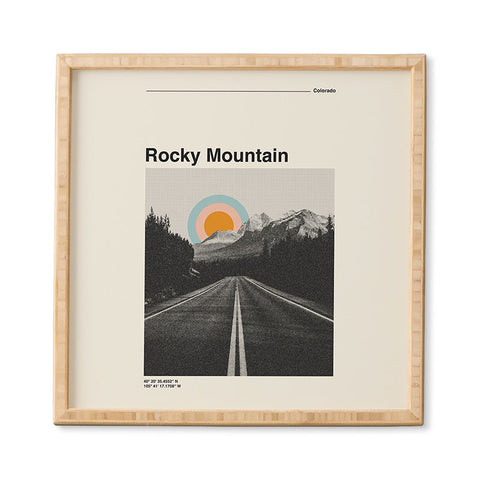 Cocoon Design Rocky Mountain Travel Poster Framed Wall Art