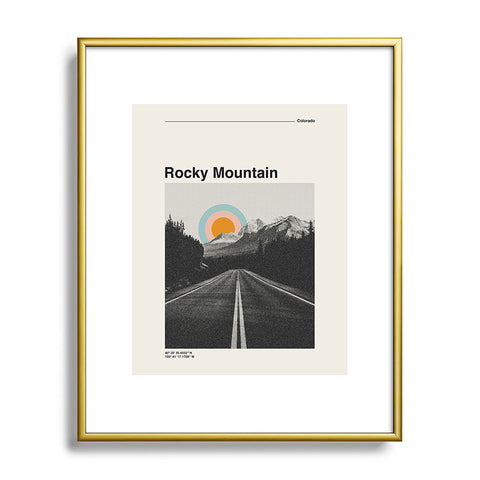 Cocoon Design Rocky Mountain Travel Poster Metal Framed Art Print